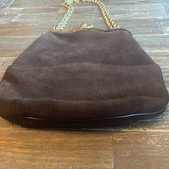 Vintage Triangle New York Suede Frame Purse🖤 - Picture 2 of 12